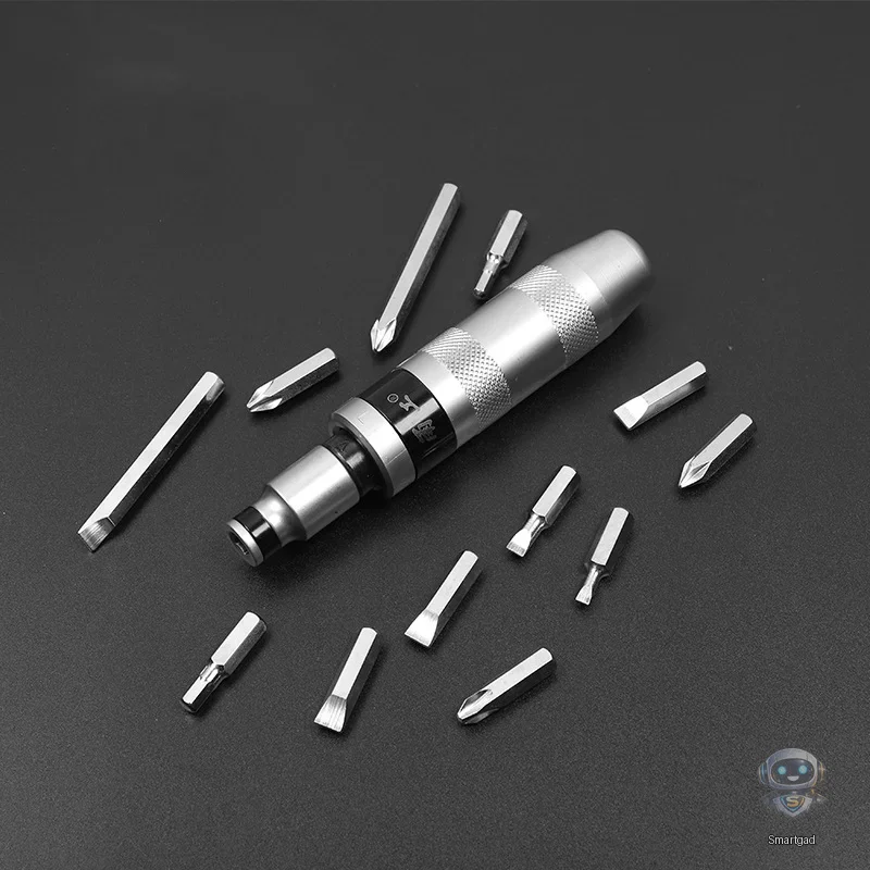Універсальний набір з ударно-поворотною викруткою та бітами Impact Screwdriver Set (13 предметів) у кейсі