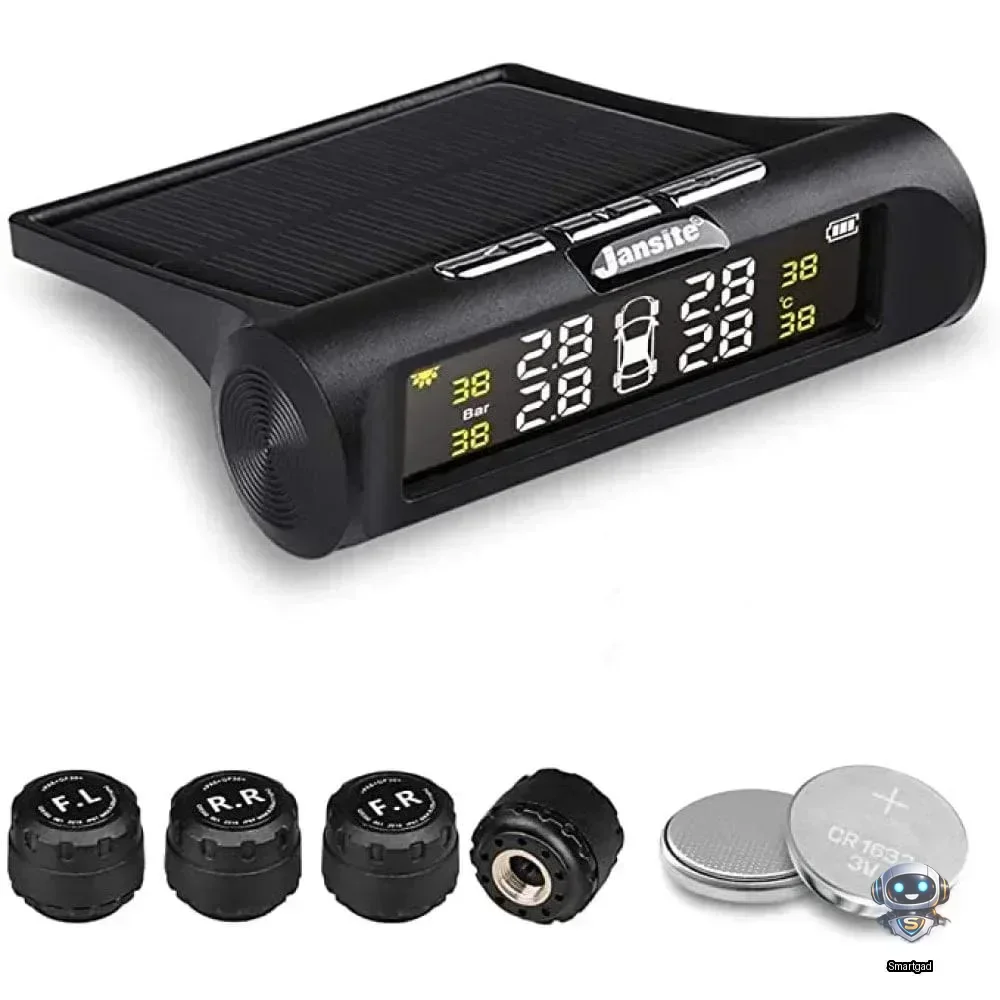 Бездротова система TPMS TY02-W з сонячною панеллю та 4 датчиками