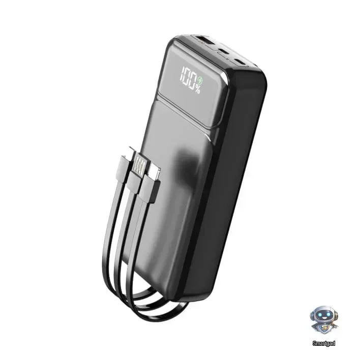 Повербанк Aspor A316 Fast Charge 20000mAh 22.5W з вбудованими кабелями