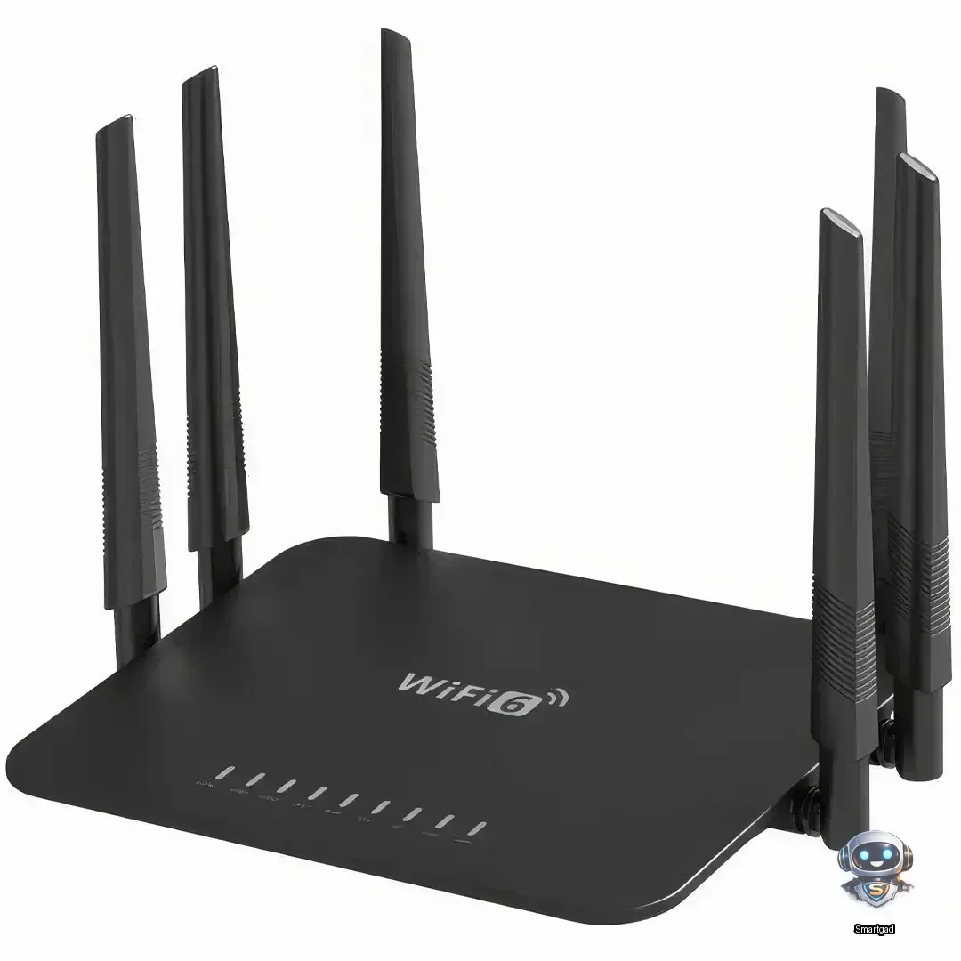 Wi-Fi роутер Pix-Link LV-WR50Q 300 Мбіт/с, 2.4 ГГц, 6 антен, чорний